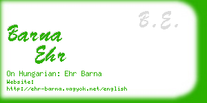 barna ehr business card